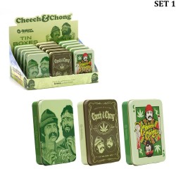 G-ROLLZ | Cheech & Chong Large Storage Boxes 15pcs in Display - 5.3x3.3x1in [CC3352]